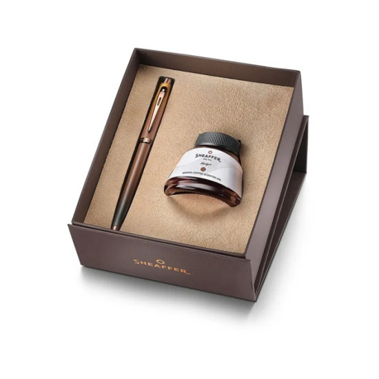Zestaw pióro wieczne Sheaffer 100 Coffee z brązowym atramentem 50ml